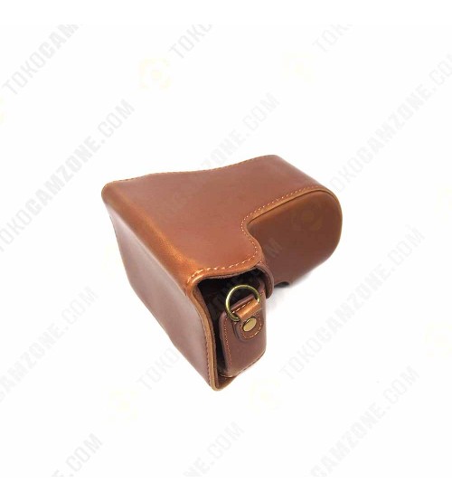 Leather Case For Canon EOS M10 Brown